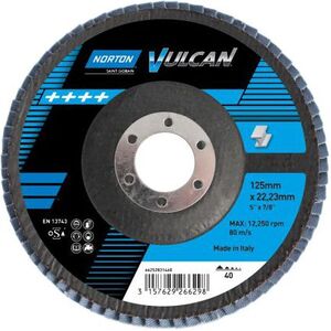 Norton Clipper Ściernica talerzowa listkowa Vulcan granulacja 40 115 x 22,23mm (63642502311) 3356775 3157629585221