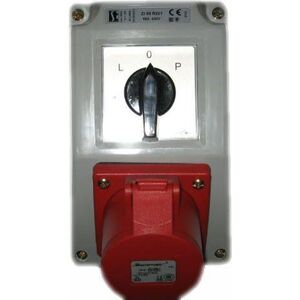 Spamel Zestaw instalacyjny z gniazdem 16A 4P L-0-P czerwony (ZI02R121) 3377818 5907723000049