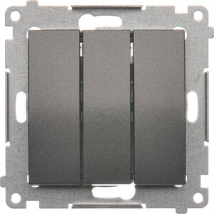 Kontakt-Simon Łącznik potrójny Simon 54 z podświetleniem LED antracyt (DW31L.01/48) 3399514 5902787854430