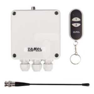 Zamel Radiowy wyłącznik sieciowy dwukanałowy z pilotem RWS-211D/N 3405028 5903669903239