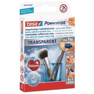 Tesa Plastry samoprzylepne Tesa Powerstrips przeźroczyste 8szt. (H5881000) 3416532 4042448228161