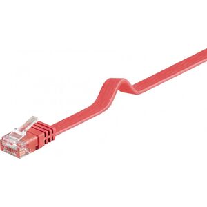 Goobay Kabel krosowy płaski patchcord U/UTP kat.6 czerwony 3m (96418) 3417463 4040849964183