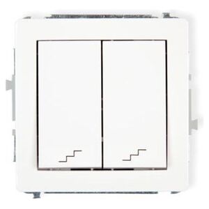 Karlik DECO łącznik podtynkowy podwójny schodowy białe (DWP-33) 4175491 5903418061845