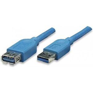 Kabel USB Techly USB-A - USB-A 0.5 m Niebieski (ICOC-U3-AA-005-EX) 4720818 8057685304901