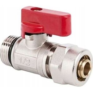 Arco Zawór kulowy MINI 1/2" GZ czerwony ze złšczkš do rur wielowarstwowych 16x2 [40/80] 5014274 8428519073506