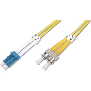 Digitus DIGITUS - Patch- Cable - LC Single- Mode (M) - ST Single- Mode (M) - 5 m - glass fiber - 9 / 125 micron - ( OS1 ) - halogen free - yellow 5302579 4016032249368