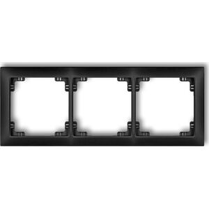 Karlik Ramka Deco Soft uniwersalna potrójna z tworzywa czarny mat (12DRSO-3) 5774881 5902694303984