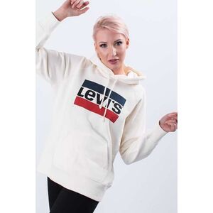 Levi`s GRAPHIC SPORT HOODIE 0001 SPORTSWEAR HOODIE MARSHMALLOW - XS - damskie - kremowy/beżowy 6094895 5400537403353