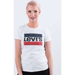 Levi`s THE PERFECT TEE 0297 SPORTSWEAR LOGO WHITE - XS - damskie - biały 6095217 5400537487001