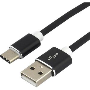 Kabel USB EverActive USB-A - USB-C 1 m Czarny (CBS-1CB) 6121705 5903205770677