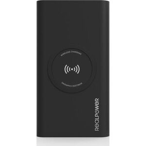 Powerbank Realpower PB-8000 Wireless 8000mAh Czarny 6152521 4040895498656