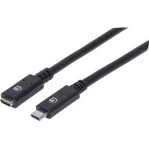 Kabel USB Manhattan USB-C - USB-C 0.5 m Czarny (355230) 6287471 766623355230