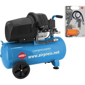 Sprężarka Airpress HL 425-50 (+ zestaw akcesoriów) 8bar 50L (36888) 6299205 8712418382297