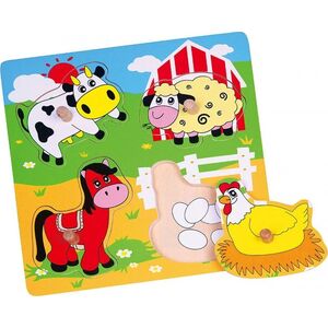 Viga Drewniane Puzzle Farma Układanka Niespodzianka Viga Toys 6315149 6934510595623