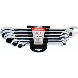 AWTools klucze płasko-oczkowe z grzechotką komplet 6 sztuk 8-19mm (AW39995) 6416004 5903041036166