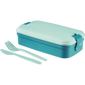 Curver Lunchbox ze sztućcami pojemnik obiadowy CURVER - niebieski - uniwersalny 6463758 3253920768025