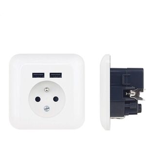 Platinet PLATINET WALL SOCKET FRENCH + 2 USB 2.1A [43964] 6503771 5907595439640