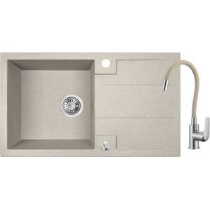 Zlewozmywak Laveo Barbados  granitowy 76x44 cm beżowy 6627028 5907791168139