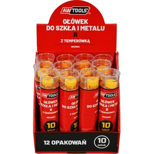 AWTools AWTOOLS OŁÓWEK DO SZKŁA I METALU R ŻÓŁTY 10 SZTUK AW29602 6644964 5903041035732