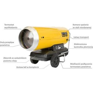 Master MASTER NAGRZEWNICA OLEJOWA B 360 BEZ ODPROWADZANIA SPALIN 111kW 4010.138 6681111 8053670890350