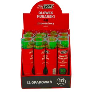 AWTools AWTOOLS OŁÓWEK MURARSKI 4H ZIELONY DO KAMIENIA/CEGŁY 10 SZTUK AW29601 6685273 5903041035749