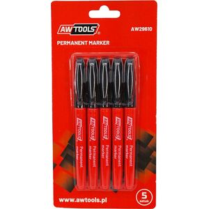 AWTools AWTOOLS MARKERY PERMANENTNE CIENKIE CZARNE 5szt. AW29610 6685288 5903041035923