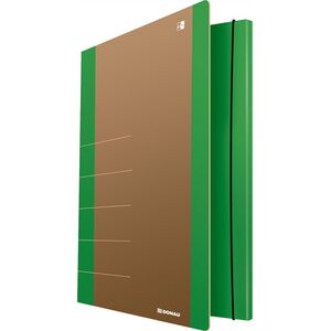 Donau Teczka z gumką DONAU Life, Karton, A4, 500gsm, 3-skrz., zielony 6801898 5901503611685