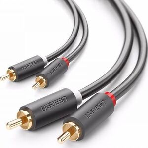 Kabel Ugreen RCA (Cinch) x2 - RCA (Cinch) x2 3m czarny (UGR315BLK) 6859474 6957303815197