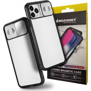 Wozinsky Wozinsky Magnetic Cam Slider Case magnetyczne etui 360 na cały telefon szkło na ekran osłona na aparat Huawei P40 czarny 7370532 9111201907775