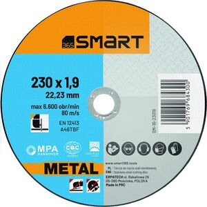 Smart tarcza do cięcia metalu 230x1,9mm smart/25 szt/ 7468667 5901769684300