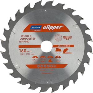 Norton Clipper NORTON PIŁA TARCZOWA 160mm x 20mm x 24z DREWNO I KOMPOZYTY ATB (2,6 / 1,6) N70184608042 7598116 5450248769378