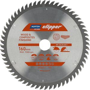 Norton Clipper NORTON PIŁA TARCZOWA 160mm x 20mm x 60z DREWNO I KOMPOZYTY ATB (2,2 / 1,6) N70184608089 7598122 5450248768876