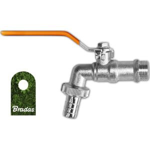 Bradas Kran kulowy mosiężny 1/2 GZ 3/4 z przyłączem na wąż 1/2 BRADAS 3110 7710127 5907544413110