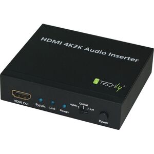 Techly HDMI 2K4K AUDIO INSERTER HDMI/TOSLINK/AUDIO STEREO L/R 7836705 8051128103687