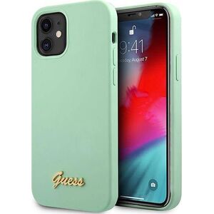 Guess Etui Guess GUHCP12SLSLMGGN Apple iPhone 12 mini zielony/green hardcase Metal Logo Script 7845429 3700740494578