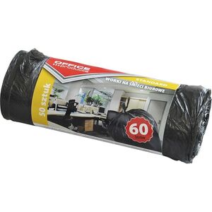 Office Products Worki na śmieci biurowe OFFICE PRODUCTS, standard (HDPE), 60l, 50szt., czarne 7919791 5901503651117