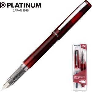 Platinum Pióro wieczne Platinum Prefounte Crimson Red, F, w plastikowym opakowaniu, na blistrze, bordowe 7922244 4977114911354