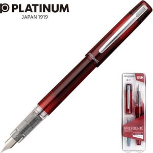 Platinum Pióro wieczne Platinum Prefounte Crimson Red, M, w plastikowym opakowaniu, na blistrze, bordowe 7922248 4977114911408