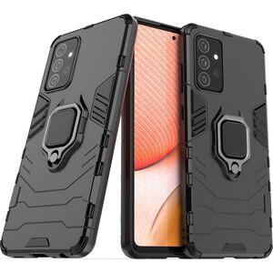 Hurtel Ring Armor pancerne hybrydowe etui pokrowiec + magnetyczny uchwyt Samsung Galaxy A72 4G czarny 8238696 9111201925403