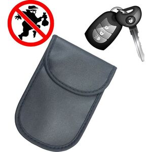 Hurtel Etui antykradzieżowe na klucze samochodowe blokujące fale radiowe Faraday Box klatka Faradaya 14 cm z 10 cm czarny 8245489 9111201906846