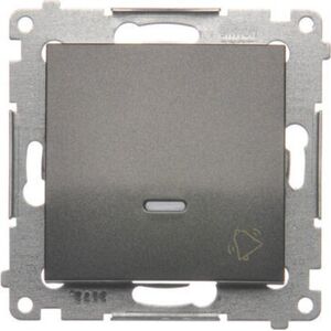 Kontakt-Simon Simon 54 Premium Przycisk dzwonek z podświetleniem LED (moduł) 16AX, 250V~, zaciski śrubowe antracyt DD1AL.01/48 8385831 5902787559267