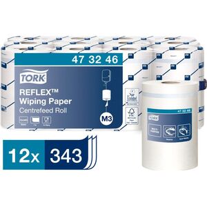 Tork Tork Reflex - Czyściwo papierowe w małej roli do lekkich zabrudzeń, 1-warstwowe, advanced - Białe 8503925 8710499059015