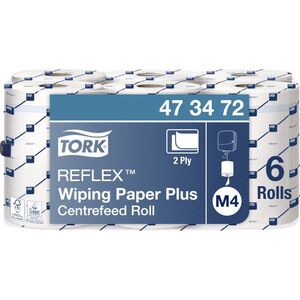 Tork Tork Reflex - Czyściwo papierowe w roli do średnich zabrudzeń, 2-warstwowe, M4, advanced - Białe 8503928 3133200063234