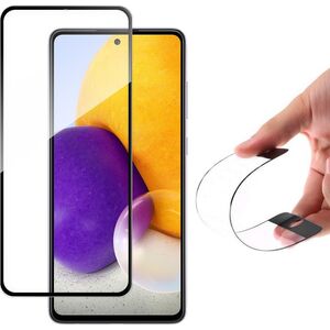 Wozinsky Wozinsky Full Cover Flexi Nano folia szklana szkło hartowane z ramką Samsung Galaxy A72 4G czarny 8588370 9111201928282