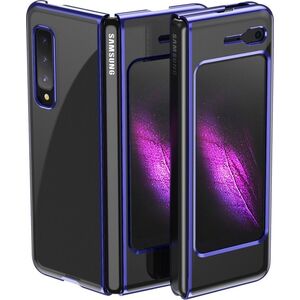 Hurtel Plating Case hard case pokrowiec etui z metaliczną ramką Samsung Galaxy Fold niebieski 8589000 9111201930988