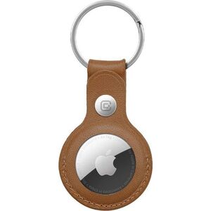 Crong Crong Leather Case with Key Ring Skórzany brelok do Apple AirTag (brązowy) 8603908 5907731987950