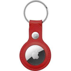 Crong Crong Leather Case with Key Ring Skórzany brelok do Apple AirTag (czerwony) 8603910 5907731987974