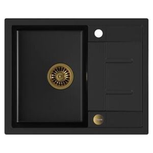 Zlewozmywak Quadron MORGAN 116 GraniteQ VERY BLACK - czarny mat / złoty 8648333 5903242537813