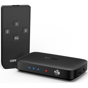 Ugreen Przełącznik Switch UGREEN CM332 3w1 HDMI 1.4 4K 30 Hz (czarny) 8663746 6957303881253