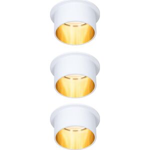 Paulmann Zestaw oprawa Coin 3St.dimm LED 3x6W 2700K 230V biała/złota 8680175 4000870933817